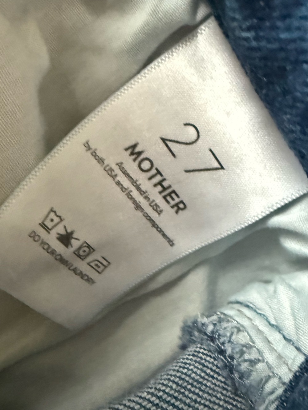 MOTHER The Hustler Ankle Fray Bootcut Jeans Grasping At Straws Denim Women’s 27 - Picture 12 of 14